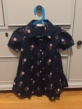 NWT Vineyard Vines Little Girl Navy Poplin Little Girls Shirtdress